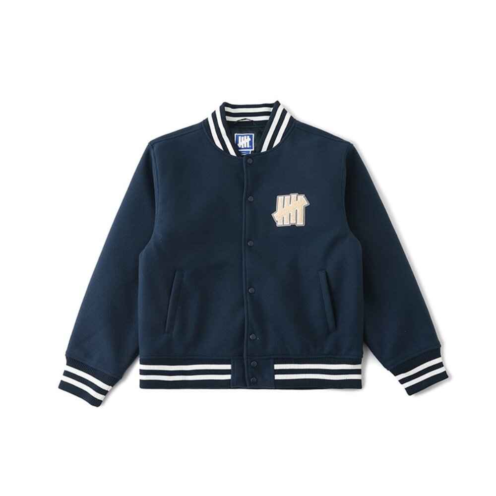 Undefeated Navy Blue Baseball Jacket